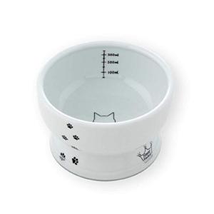 猫壱（necoichi） ハッピーダイニング 猫用 脚付ウォーターボウル レギュラー 猫柄 すべり止めシリコン付き｜solvertex