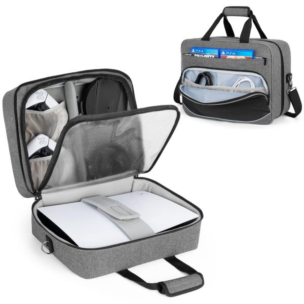 Trunab PS5 収納バッグ ps5収納ケース 多機能対応 PS5/PS4 キャリーバッグ 大容...
