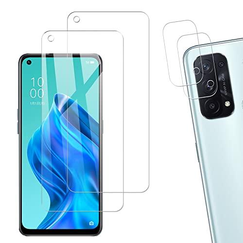 2+2枚セットKPNS 日本素材製 強化ガラス OPPO Reno5 A 用 ガラスフィルム カメラ...