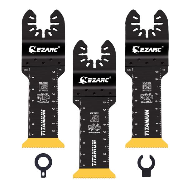 EZARC マルチツール 替刃 刃先チタンメッキ 3点セット 延長型 マルチツール 替刃 解体 木材...