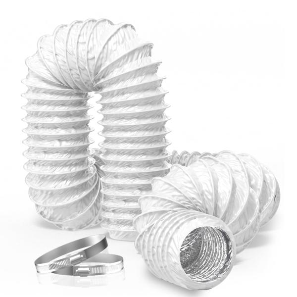 Hon&amp;Guan フレキシブルダクト 換気用 ダクトホースインボイス制度登録店PVC四層構造 蛇腹式...