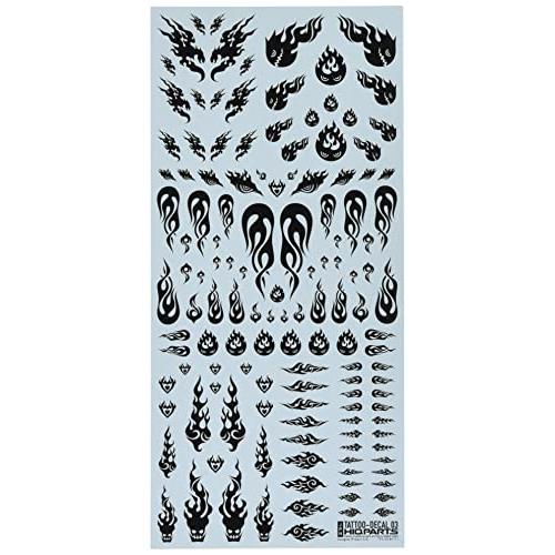 ハイキューパーツ タトゥーデカール03 ファイア ブラック 1枚入り プラモデル用デカール TTD-...