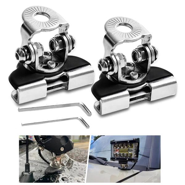 サムコス ボンネットブラケット 2個入り 取り付けステー 穴あけ不要 取付簡単 汎用 車用 ステー ...