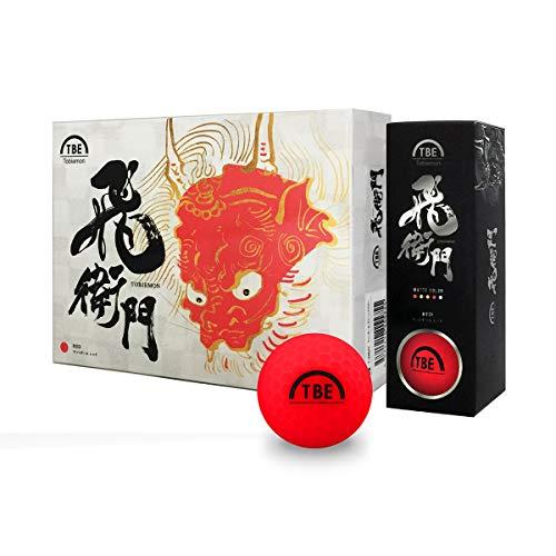 ゴルフボール TOBIEMON 蛍光マットカラー R&amp;A公認球 1ダース12球 の視認性 飛衛門 レ...