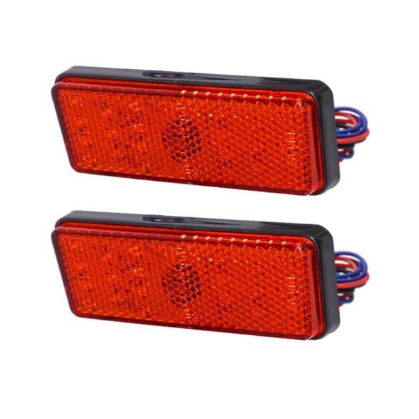 LED リフレクター LED 12V 反射板 角型 トレーラー サイドマーカー リアマーカー ウイン...