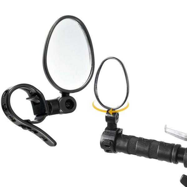 YaoooosF自転車バックミラー 360°回転 楕円形 凸面 広視野角 戸外スポーツバイク用ミラー...