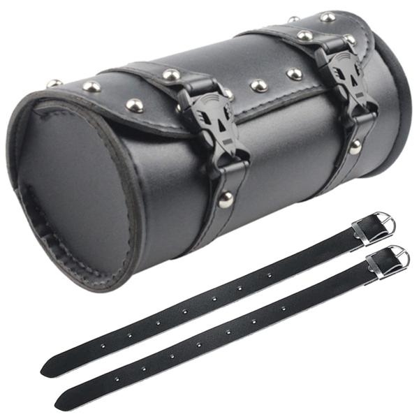 LIKENNY バイクミニタイプ ツールバックスタッズ付き PUレザー 収納バッグ 小物入れ 自転車...