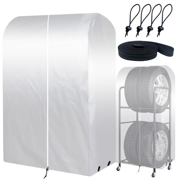 タイヤラックカバー 屋外 防水 軽自動車 普通自動車 suv用 タイヤ保管カバー 420D 厚手 タ...