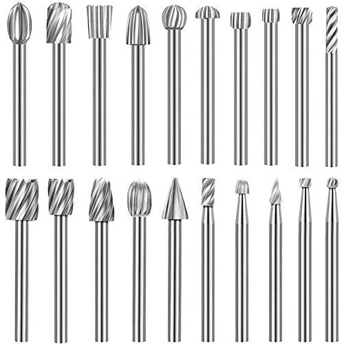 20個セット タングステンバー 超硬バー ロータリーバー ドリル カッター高速度鋼 木工 プラスチッ...