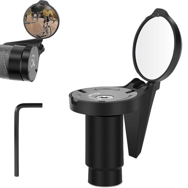 KALOLINNA 自転車 ミラー ハンドル バーエンドミラー 小型 広角視野 円形凸面? ハンドル...