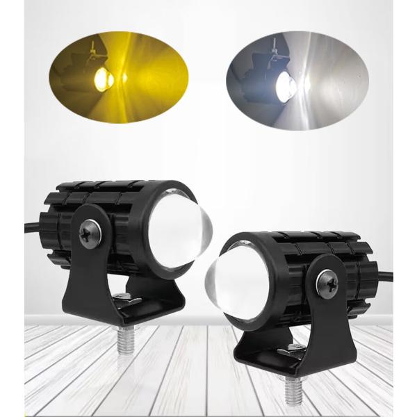 バイク フォグランプ LED 2色切り替え ホワイト イエロー 常時点灯 12V 24V LED補助...