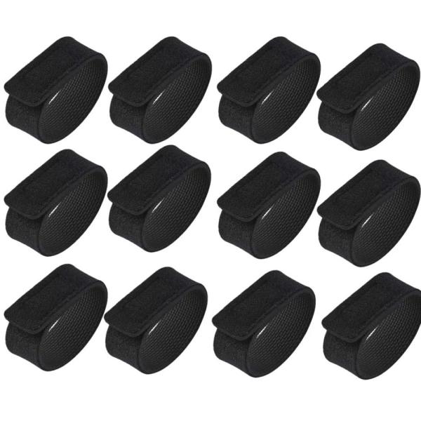 Raatel ロッドベルト 12本セット 保護ベルト 結びバンド 釣り竿 ブラック