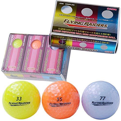 LEZAXレザックス ゴルフボール FLYING RAIDERS 非公認球 2ピース 6個入りパック...