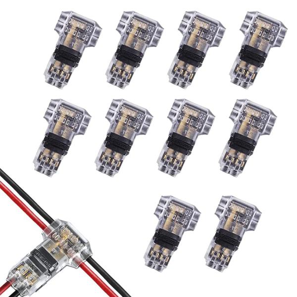 サムコス ダブルT型配線コネクター 配線分岐コネクター 簡単に速く配線取り付け 防水配線コネクター ...