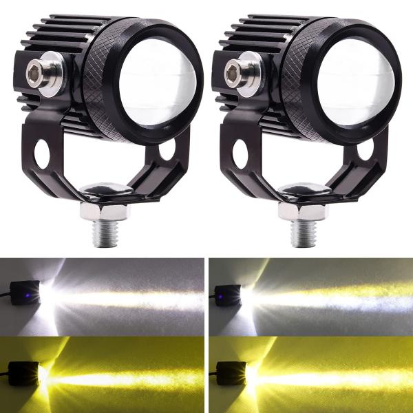 X-STYLE バイクフォグランプ 4モード切り替え 黄・白 2色 ストロボ 常時点灯 12V 24...