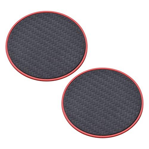 セイワSEIWA 車内用品 ノンスリップマット ドリンクポケットマット カーボン柄 ブラック 2枚入...
