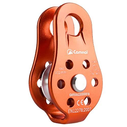 YAPJEB マイクロプーリー 26kN シングルプーリー クライミング プーリー 固定型 ローププ...