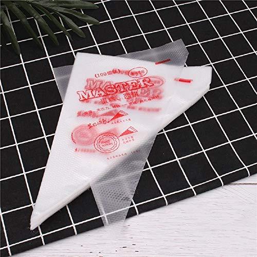 Amandakasa 絞り出し袋 100枚 クリーム しぼり袋 使い捨て 製菓用 絞り袋 中 33x...