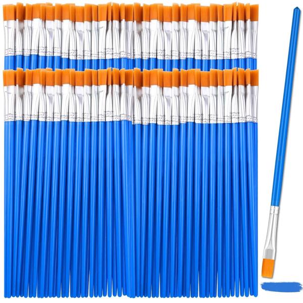 DFsucces 平筆 絵筆 50本セット 16.5cm 画材筆 水彩筆 プラモデル 塗装 水彩画 ...