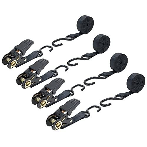 FFOGG ラチェットベルト タイダウンベルト 5m 幅2.5cm 荷締めベルト 破断荷重800kg...