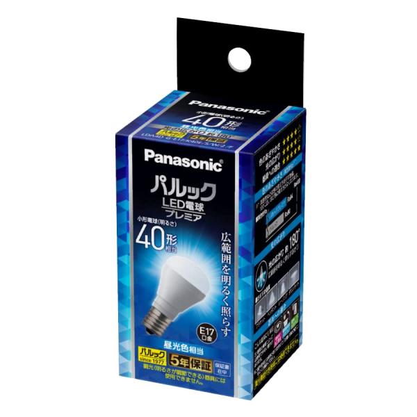 パナソニック LED電球 プレミア E17口金 電球40形相当 昼光色相当3.9W 小形電球広配光タ...