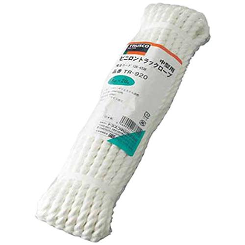 TRUSCOトラスコ ビニロントラックロープ 白 9mm×30m 3つ打タイプ TR-930