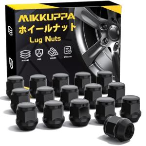 MIKKUPPA ホイールナット M12×P1.5 三菱・ダイハツ・トヨタ・マツダ用 テーパ一座 ナット ブラック 19HEX 長さ25 mm｜solvertex