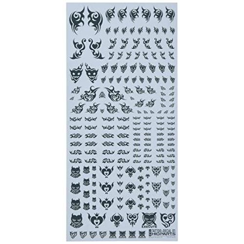 ハイキューパーツ タトゥーデカール01ハートタトゥーグレー 1枚入 TTD-01-GRE