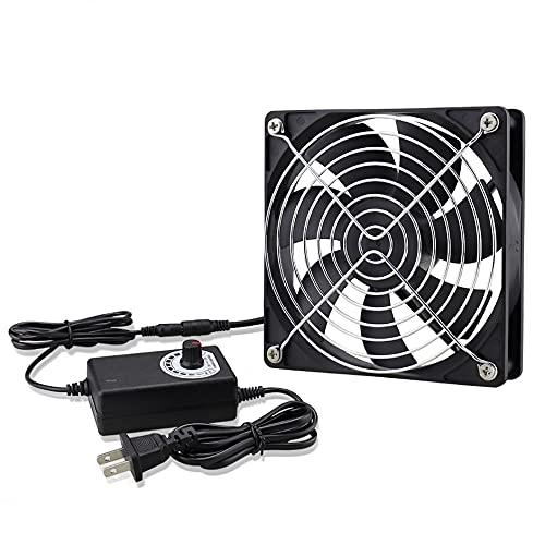 GDSTIME 120mm x 25mm DC 12V換気扇 空冷ファン（AC 100V-240V駆...