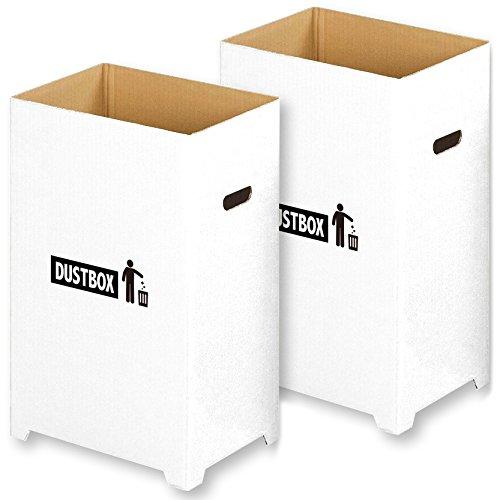 限定 ゴミ箱 分別 フタなし おしゃれ スリム ダンボール ダストボックス 白 45リットル ゴミ袋...