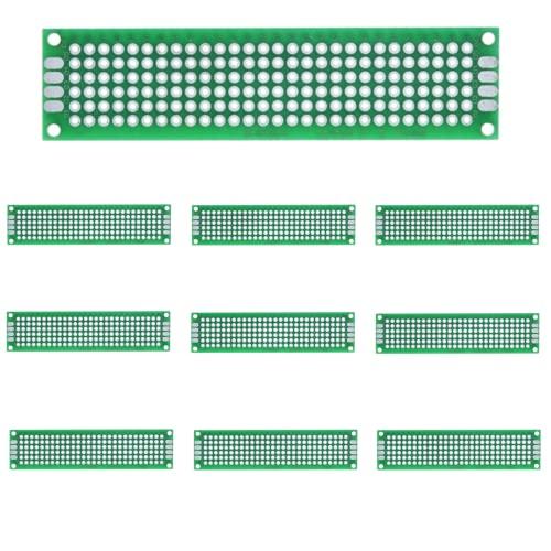 両面 PCB回路基板 2.54mmピッチ ユニバーサル基板 PCBプロトタイプボード 実験プレート ...
