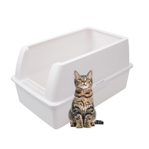 Ruexue 特大猫砂トレー 徹底飛散防止 高い壁で猫砂漏れゼロへ 大猫ちゃんもゆったり お手入れ簡...