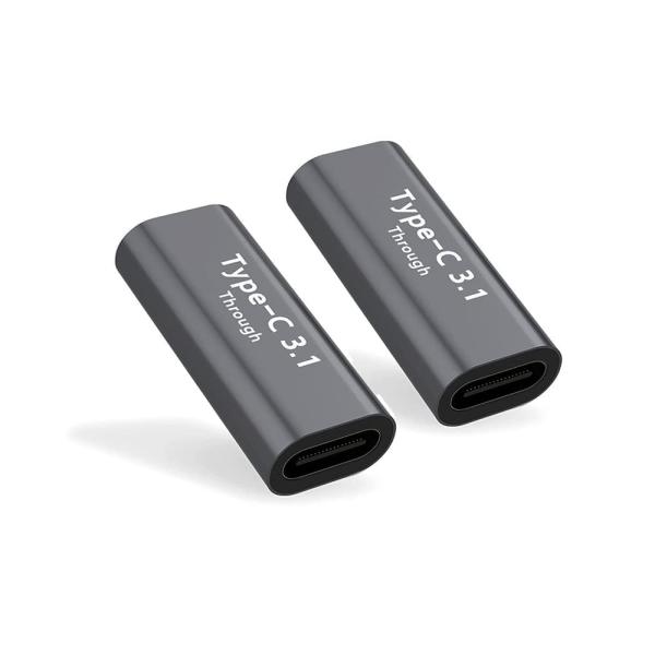 3個 セットUSB Type C 変換 アダプタ USB C メス to C メス 中継アダプタ 延...