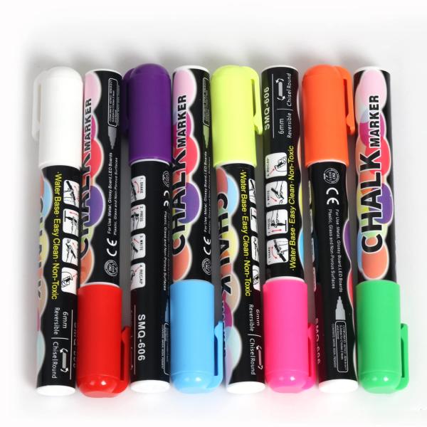 8色 蛍光ボードマーカー ブラックボード マーカー 蛍光ペン ボードマーカー 黒板 看板 ホワイトボ...