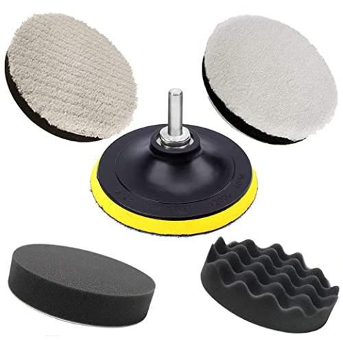 ポリッシャー バフ スポンジ 125mm 洗車用 車磨き 研磨艶出し 塗装仕上げ 水垢取り 電動ポリ...