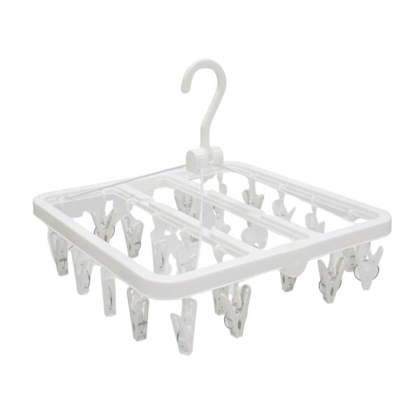 東和産業 洗濯 物干し ハンガー NSR小物干しハンガー ホワイト 24ピンチ 部屋干し 室内干し