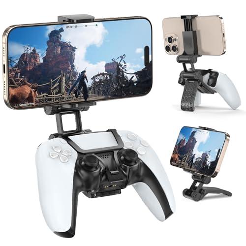 PS5スマホホルダー PS5コントローラー用スマホホルダー IOS/Andriod対応 PS5スマホ...