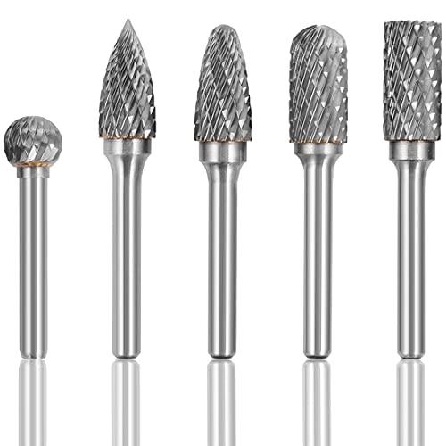 SeonFook 5本セット 超硬ドリルビット 6mm軸 10mmドリル径 ロータリーカッター リュ...
