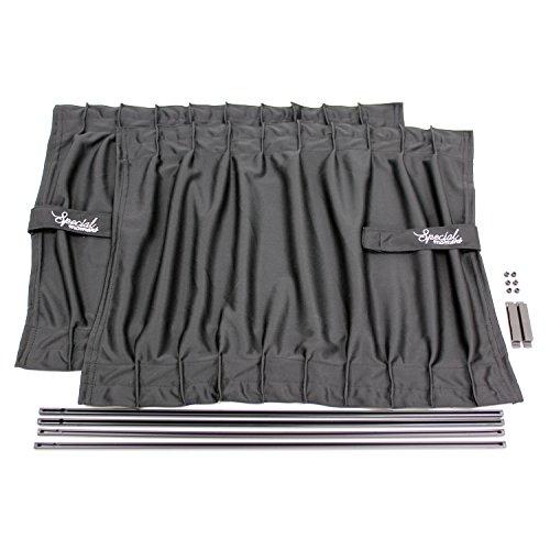 メルテックmeltec 車用 日よけ スタイリッシュカーテン ストレッチタイプ 2枚入り Sサイズ ...