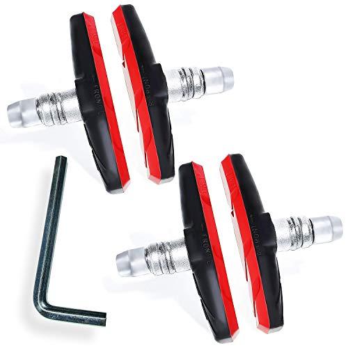 SUCFORTS 自転車 ブレーキシュー Vタイプ ブレーキパッド 全天候型 日本語説明書付 Vブレ...