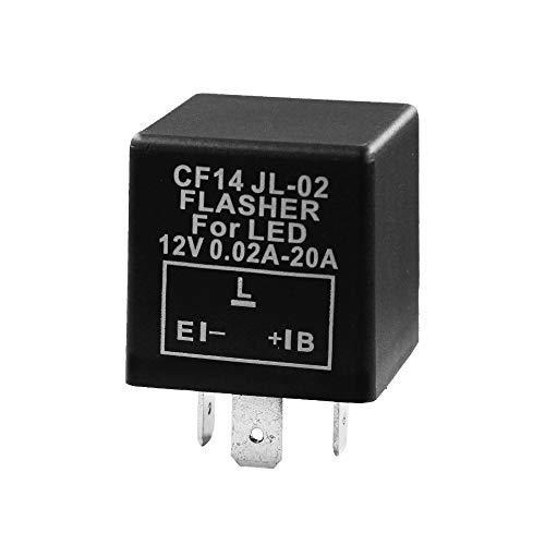 HUIQIAODS 3ピン ハイフラ防止 IC ウインカーリレー ハロゲン LED 対応 12V 1...