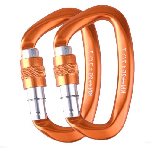 JEELAD カラビナ ナスカン 登山釦 12kN 25kN アルミ合金カラビナ 超軽量 キーホルダ...