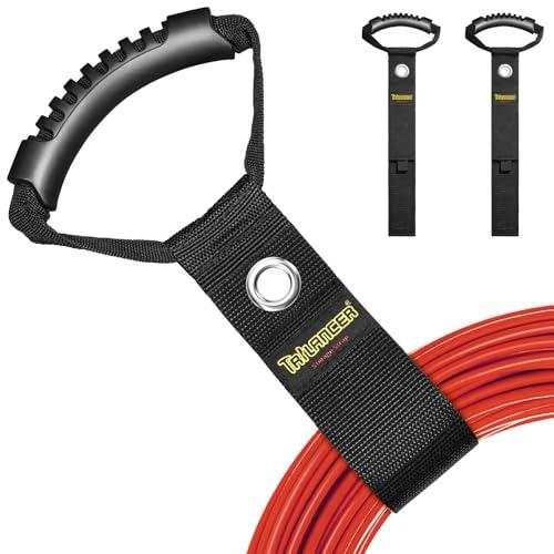 延長コード・ホースオーガナイザー（2パック）ガレージや作業場用ハンドル付き、43 cmの丈夫なマジッ...