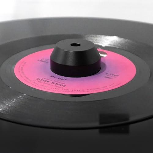 7インチEPレコード用 アダプター アクセサリー ソリッドアルミニウム製 耐久性のある インサート型...