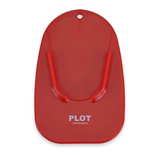 プロトメンテナンスPLOT バイク用 サイドスタンドパッド レッド 持ち運び コンパクト 床の傷防止...