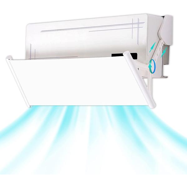 AlaSou エアコン風よけカバー エアコンかぜよけ 風よけカバー 直撃風防止 風向き 調整 冷房 ...