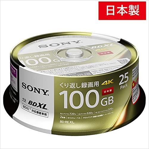 ソニー 日本製 ブルーレイディスク BD-RE XL 100GB 1枚あたり地デジ約12時間 繰り返...