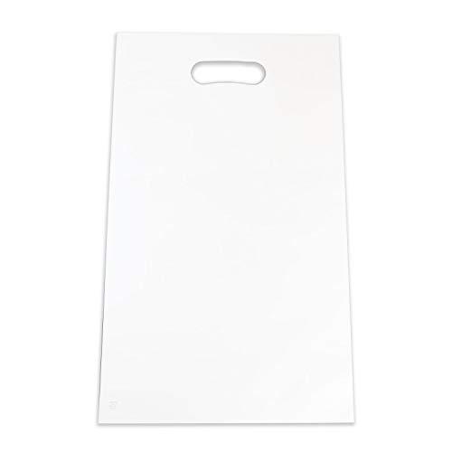 A4サイズ小判抜き 手提げ袋白 230x380mm 破れにくいCPP 50ミクロン厚100枚