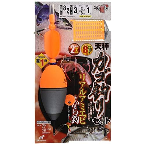ハヤブサHayabusa ひとっ跳び 天秤カゴ釣りセット リアルアミエビ&amp;カラ鈎 2本 HA240 ...