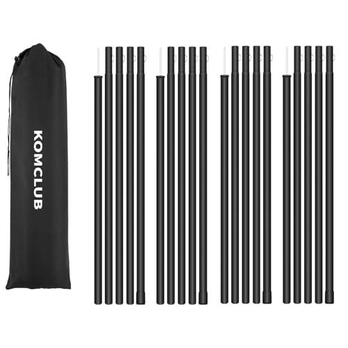 KOMCLUB アルミテントポール タープポール キャノピーポール19mm 4本セット 軽量 分割式...